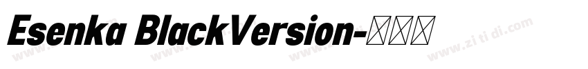 Esenka BlackVersion字体转换